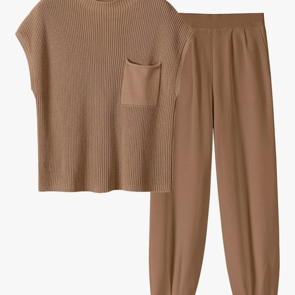 Tan Women's Pants and sweater set - Picture 4 of 6